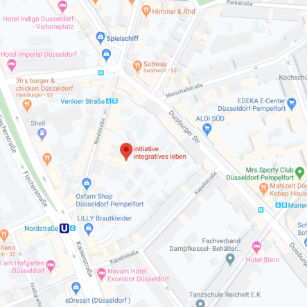 Kartenansicht für den Standort Düsseldorf